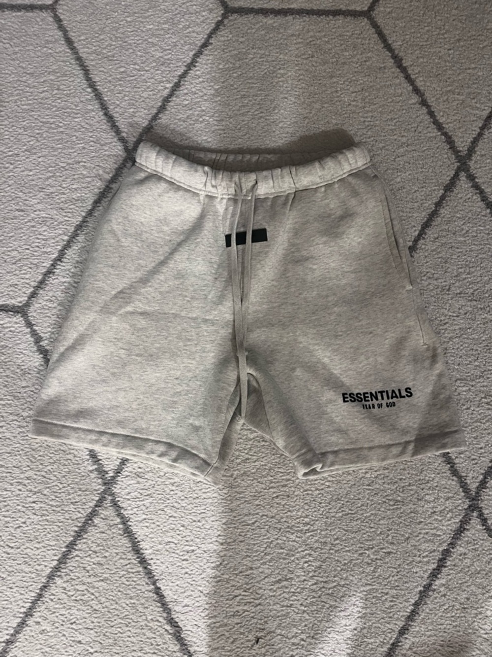 ESSENTIALS Light Oatmeal Men’s Sweat Shorts